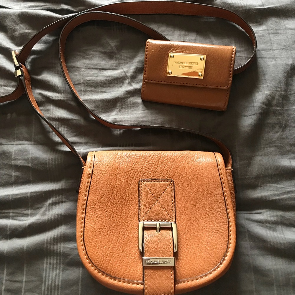 Tan Leather Michael Kors Cross Body